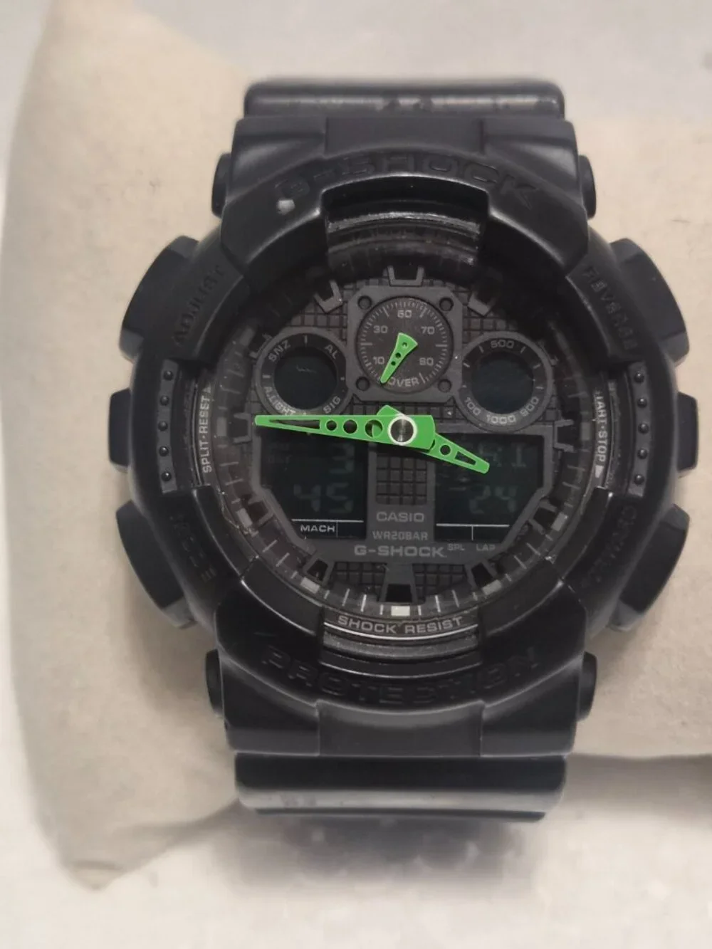 Casio G Shock Matte Black and Green